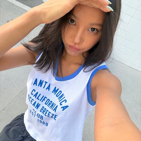 piping logo tank top/3カラー