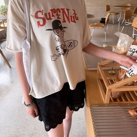 0937 Retro Surf Nut Tee/3カラー