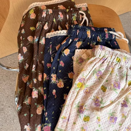 0892 flower garden pants/3カラー