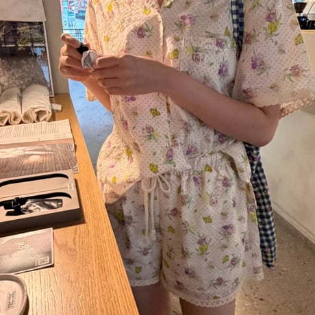 即納　0890 flower garden short pants/3カラー