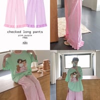 【数量限定】ギンガムCheck long pants/2カラー