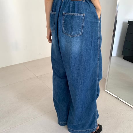 0915 tuck 美ラインsoft denim/2カラー