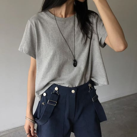 0922 Strap soft denim Shorts pants/3カラー