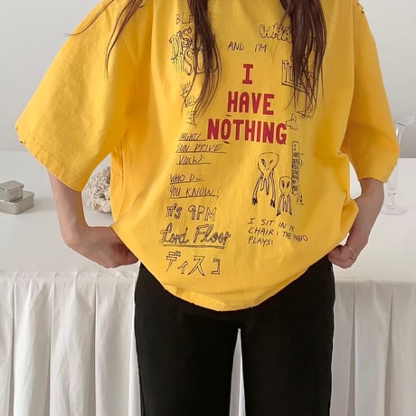 HAVE NOTHING ダメージグラフィックTee/2カラー