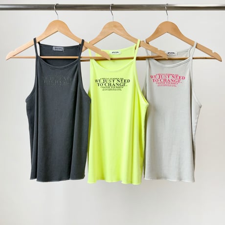 0904 halter neck rib tank/3カラー