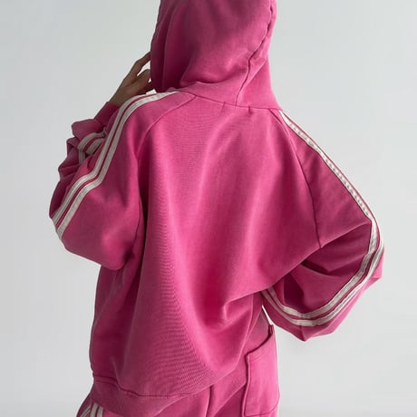 1078 Side 3-Line pigment Zip Hoodie Setup/4カラー
