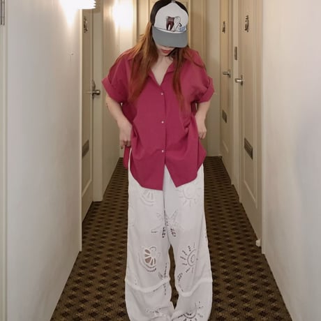 Ocean embroidery pants/ワンカラー