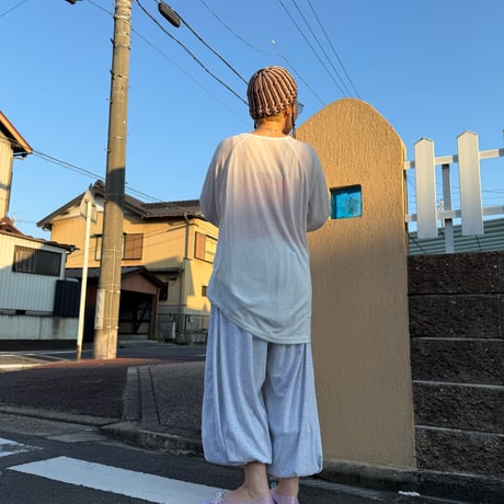 0852 Henry neck sheer summer sleeve/4カラー