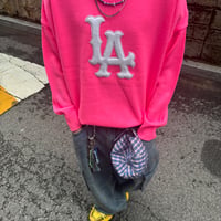 1069 LA BIGロゴ オーバーニット/3カラー