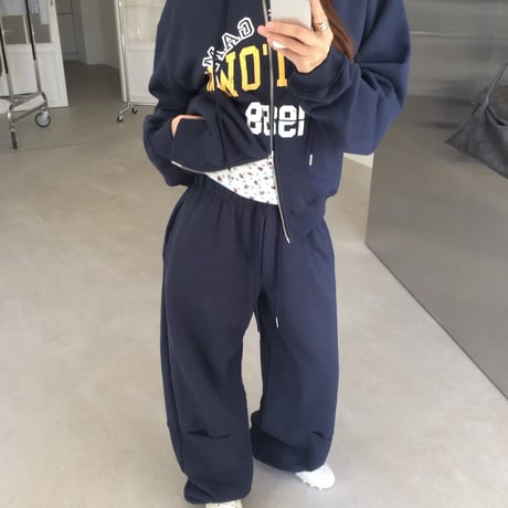 DRAWSTRING WIDE SWEAT PANTS/2カラー