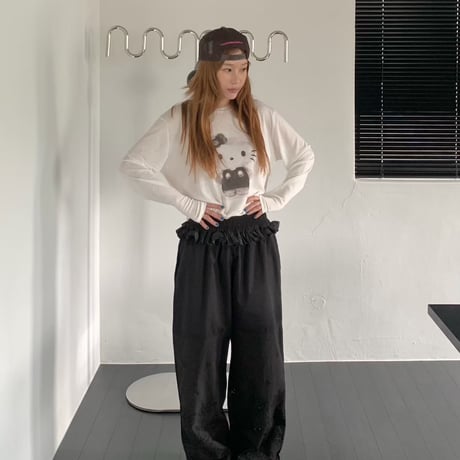cutoff ruffle  pants/2カラー