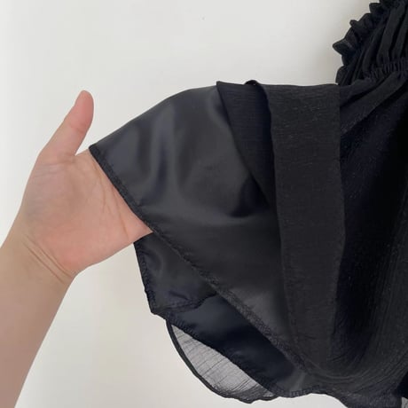 0923 flower strap chiffon camisole/2カラー