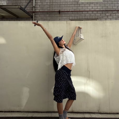 Mini  flower waffle half pants/2カラー