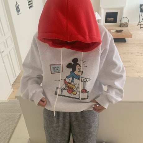 1052 mickey hood切替color sweat／3カラー