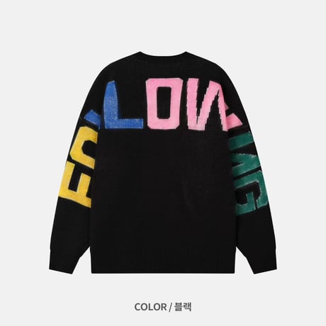1070 colorful logo Knit/3カラー