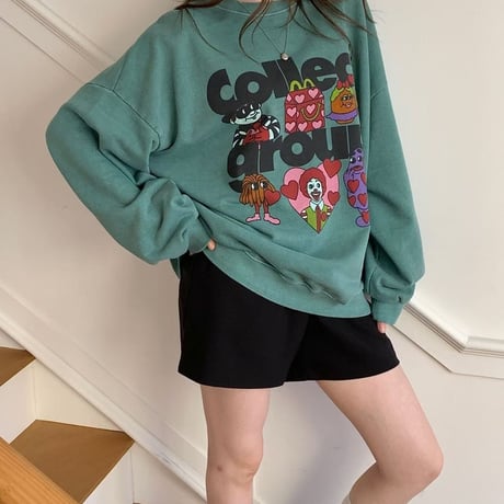 0406 Pigment McDonald Heart sweat/2カラ