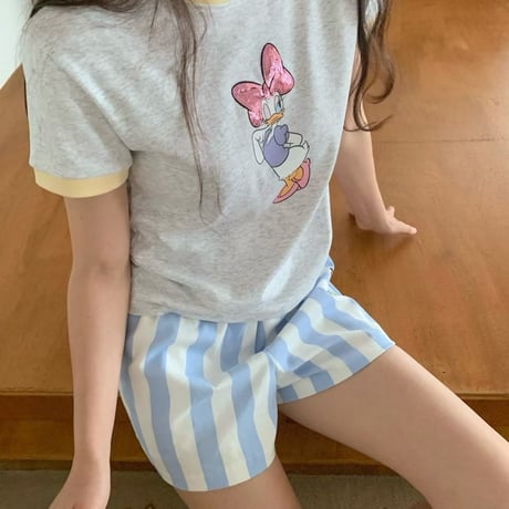 0928 Stripe mickey short pants/3カラー