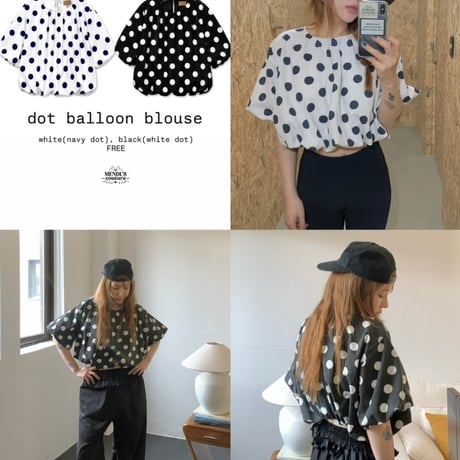 【数量限定】dot balloon blouse2カラー