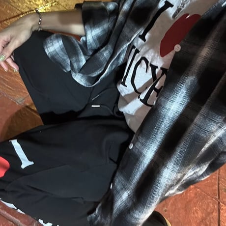 0988 Mickey Check Hooded Shirt Jacket/2カラー