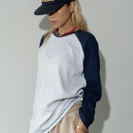 1002 color block raglan sleeve/2カラー