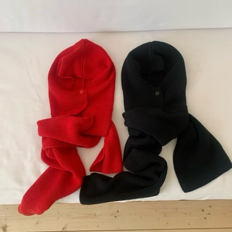 1051 Knit hood stole/2カラー