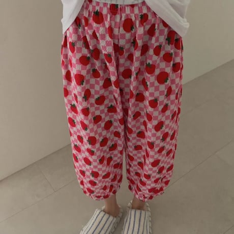 0888 tomato Capri pants/2カラー