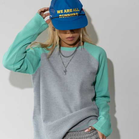 1002 color block raglan sleeve/2カラー