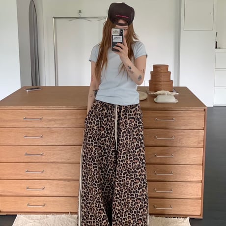 leopard long pants/ワンカラー