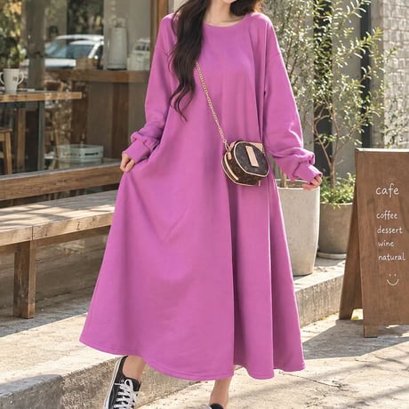 1061 sweat flare one-piece/5カラー