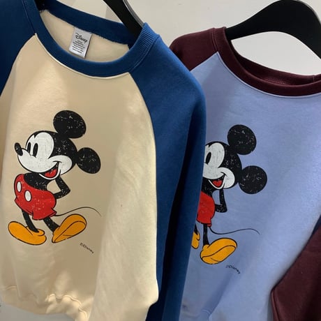 1092 raglan mickey sweat/2カラー