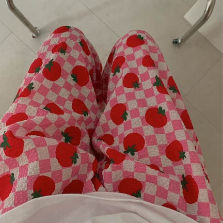 0888 tomato Capri pants/2カラー