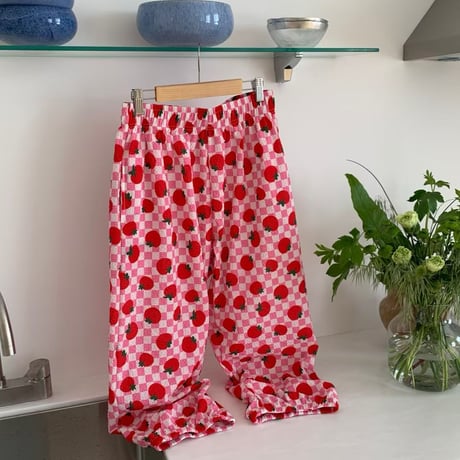 0888 tomato Capri pants/2カラー