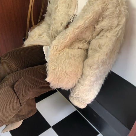 Wave Shaggy Hoodie BIG Cardigan/3カラー