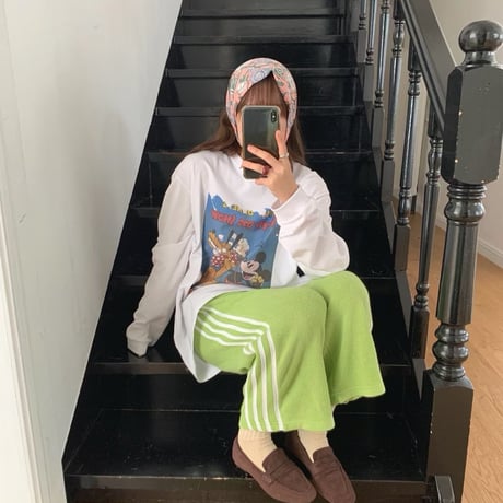 0984 mickey＆goofy long sleeve/2カラー