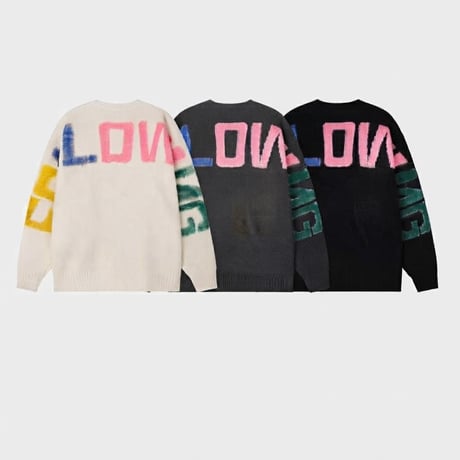1070 colorful logo Knit/3カラー