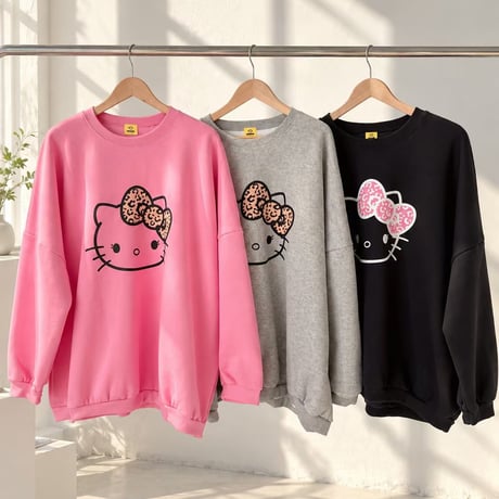 1058 leopard kitty sweat/3カラー