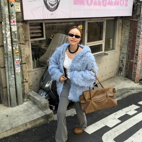 Wave Shaggy Hoodie BIG Cardigan/3カラー