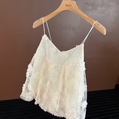 0899 chiffon frill tops/ワンカラー