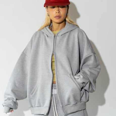 1001 Oversized Zip-Up Hoodie/3カラー