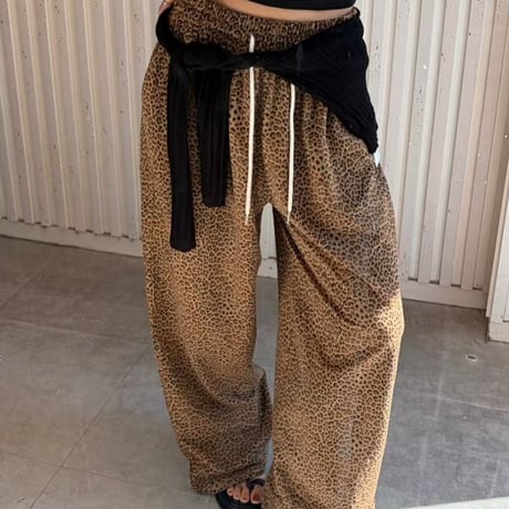 0991 Leopard Wide Lounge Pants/2カラー