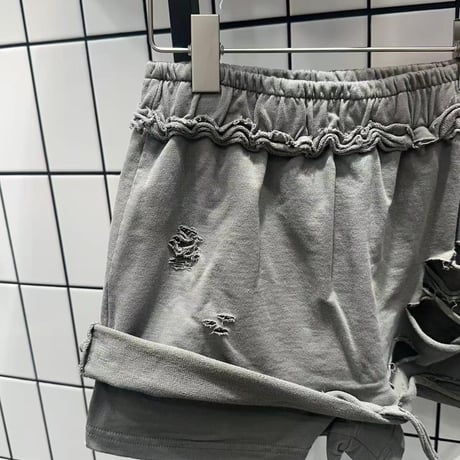 0835 damage パンツ付きskirt/5カラー