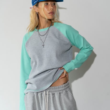 1002 color block raglan sleeve/2カラー