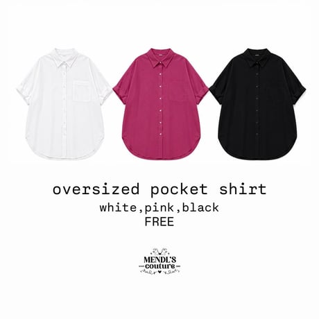 over size Pocket shirt/3カラー