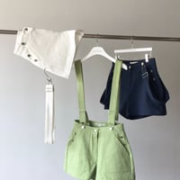 0922 Strap soft denim Shorts pants/3カラー