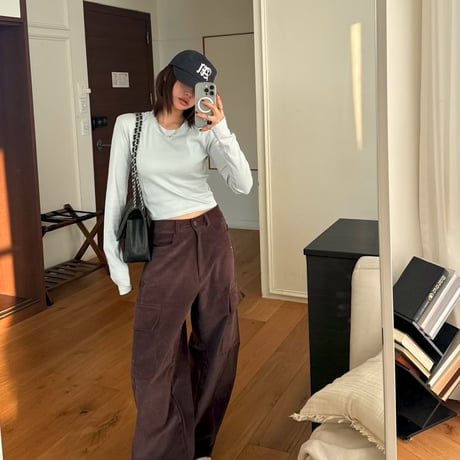 1090 Wide Corduroy Cargo Pants/3カラー