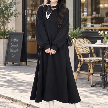 1061 sweat flare one-piece/5カラー