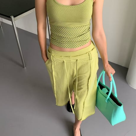 0900 drape crop pants/4カラー