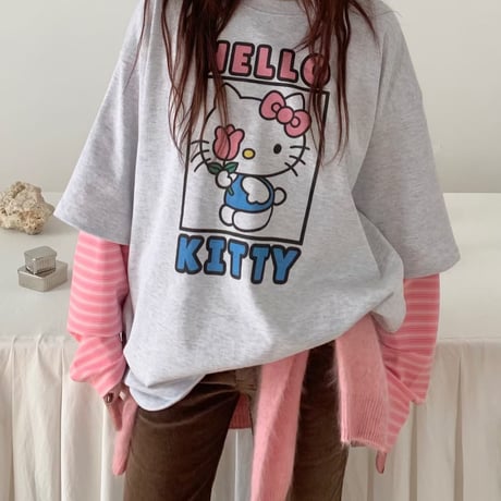 kitty border layered BIG TEE/2カラー