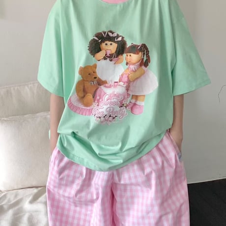 【数量限定】tea party teeシャツ/2カラー