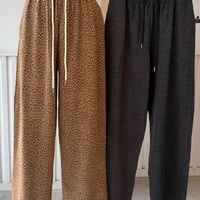 0991 Leopard Wide Lounge Pants/2カラー